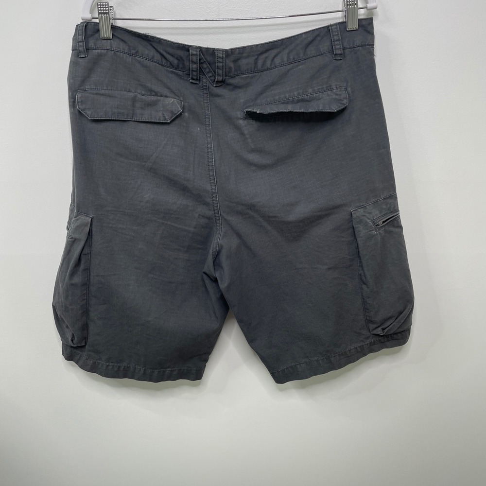 Y2K Nike Cargo Shorts Men 34 Gray Swoosh Baggy Grunge Outdoor Utility Hike Trail - Picture 7 of 16